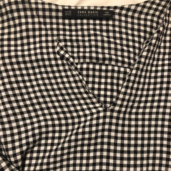 Zara Checkered Blouse - Picture 2 of 2